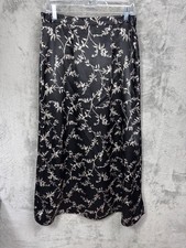 Vintage Studio Womens Fairy Grunge Midi Skirt L Dark Floral Whimsigoth USA Made picture