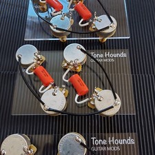 USA Les Paul Wiring Harness-Tone Hounds Gibson LP CTS Orange Drops 50's Wired picture