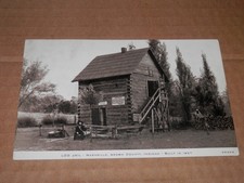 NASHVILLE INDIANA - 1950'S POSTCARD - LOG JAIL - BUILT in 1837 picture