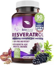 Biodora Resveratrol Antioxidant 180 Count picture