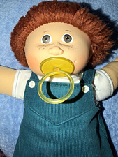 Cabbage Patch Kid,  Jesmar 1984 pacifier, freckles, brown eyes and auburn fuzzy  picture