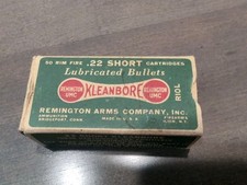 Vintage Remington Arms Empty .22 Short Cartridge Box Kleanbore UMC Riol picture