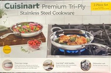 Cuisinart Premium Tri-Ply Stainless Steel 2-Piece Skillet Set 10