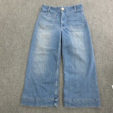 Maeve By Anthropologie Colette Jeans Womens 28P Light Blue High Rise Wide Leg picture