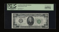 DBR 1934-C $20 FRN New York Old Back Fr. 2057-Bob PCGS 64 PPQ Serial B43841113B picture