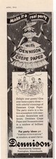 1955 Dennison’s Crepe Paper Party Supplies Streamers Decorations Mid Century ad picture