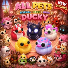 | Strawberry Shortcake Ducky, Unicorn Ducky | Adopt From Me ( SAME DAY DELIVERY picture