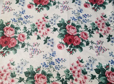 Vintage 1970s Floral Chintz Fabric Waverly First Lady Centennial Collection 5618 picture