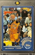 SHAQUILLE O’NEAL RARE BLUE BORDER 2002 TOPPS INVESTMENT CARD LAKERS LEGEND GOAT picture