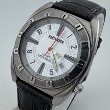 Nixon Quartz Watch Team Designed Custom Built Men 100m Silver Steel New Battery picture