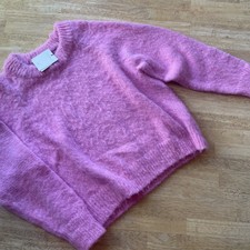 NWT SANDRO París Pink Knit Sweater Wool Blend Size 3 picture
