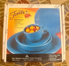 NIB Fiestaware Peacock 5-Piece Place Setting Retired Homer Laughlin USA picture