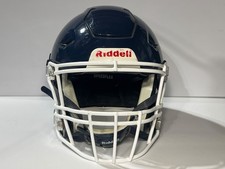 Riddell SpeedFlex Football Helmet Adult Large L Navy Blue White Facemask Recert picture