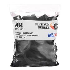 Black #84 Platinum Rubber Bands Extra Wide 1/2 Inch, Large UV Rated 1LB USA Made picture