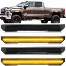 Smoked Front&Rear LED Fender Side Marker Light For 20-26 GMC Sierra 2500 3500 HD picture