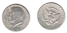 1984 P KENNEDY JFK HALF DOLLAR AVERAGE CIRCULATED -  picture