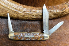 Winchester, Trademark, Made in USA., 3 Blade Cattle Pattern Knife, 3 5/8