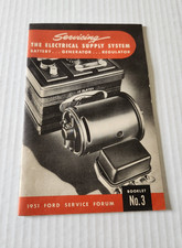 1951 Ford Service Forum Booklet No 3 Electrical Supply System Original Vintage picture