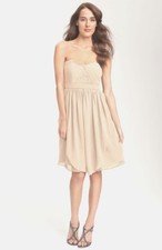 NWOT Jenny Yoo 'Keira' Convertible Strapless Chiffon Dress  `Champagne`  Size 0 picture