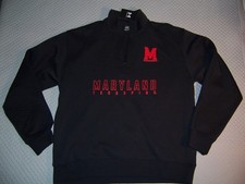 Nwt Under armour Maryland Terrapins 1/4 Zip sweatshirt fleece Black Men's L New picture
