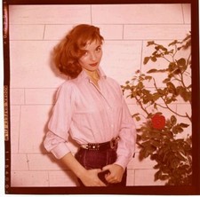 Elsa Martinelli Beautiful 1950's Glamour Pose Original 2.25 x 2.25 Transparency picture