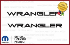 2x 1997-2006 Jeep WRANGLER fender logo TJ side decals stickers Matte Black SJ3Y2 picture