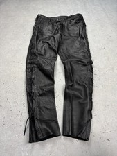 Gothic Real Leather Studded Trousers If Six Was Nine Y2K Issey Miyake Style picture