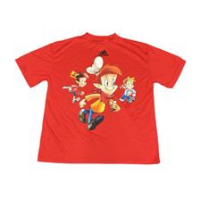 Vtg adidas Red Rice Krispies Snap Crackle Pop Graphic Tee Crew Short Sleeve L picture
