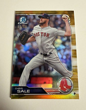 Topps 2019 Bowman Chrome Chris Sale #85 Gold Refractor /50 Red Sox picture
