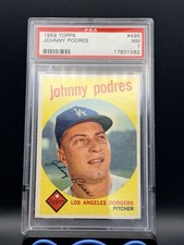 1959 Topps Johnny Podres #495 PSA 7 Near Mint Los Angeles Dodgers  picture