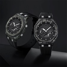 Carbon Fiber Case + Fluororubber Strap AP Mod Kit for Casio G-SHOCK GA2100/2110 picture