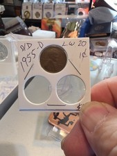 1955 D/D, Lincoln Wheat Penny, , Lw20 picture