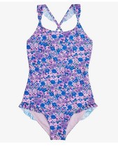 NWT Vineyard Vines Girls Floral Ruffle Swimsuit Size 4T picture