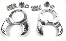 1928-1948 Ford Straight Axle Disc Brake Metric Caliper Brackets Chrome C20560C picture