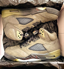 Jordan Air Jordan 5 Retro Fear 2013 Sequoia/Black/Fire Red 626971-350 picture