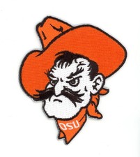 Oklahoma State Cowboys Patch – Pistol Pete Mascot – Iron-On / Sew-On Badge picture