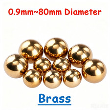Metal Balls 0.9mm ~ 80mm Brass Ball Bearings Art Craft Spheres picture