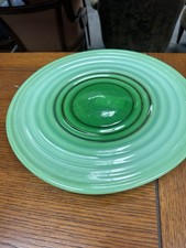 Fenton Lime Green Opalescent NewWorld Mid Century Modern RARE centerpiece 14-1/2 picture