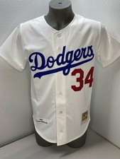 Mitchell & Ness Mens Jersey White Size L MLB Fernando Valenzuela Dodgers 1981 picture
