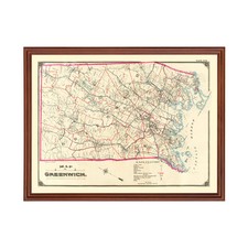 Old Map of Greenwich, CT 1900 - Vintage Greenwich Connecticu picture