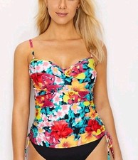 SUNSETS Native Blooms Iconic Underwire Bandini Swim Top 34D  NWOT picture