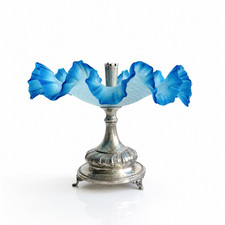 Rare Collectible WMF Epergne c.1895–1903 Original Blue Opalescent Glass EPNS picture