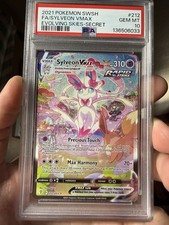 2021 POKEMON FA/SYLVEON VMAX EVOLVING SKIES-SECRET SWORD & SHIELD #212 PSA 10 picture