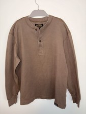 Filson Men’s Size LARGE Waffle Knit Henley Mossy Rock Green picture