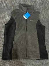 NWT Columbia Steens Mountain Fleece Vest Mens XL Gray Full Zip Outdoor picture