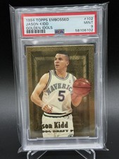 1994 Topps Embossed Gold Jason Kidd RC PSA 9 Rookie Card #102 Mavericks Pop 25 picture