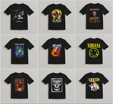 Lot of 3 Mens Rock Band Graphic T-Shirts Music Tee Bundle Concert Tour Shirts picture