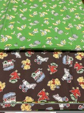two vintage reproduction kid prints lot 2 yards Classic Cottons picture