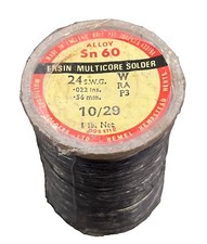 Vtg Ersin Multicore Solder 1 Lb. Roll. Alloy Sn 60. 24 S.W.G.  10/29 picture