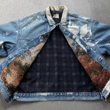 1 of 1 Vintage 1998 Carhartt JB0998 USA Blanket Lined Denim Jacket reworked picture